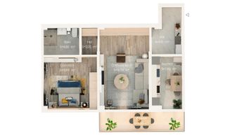 Apartament 2 camere 60mp  - Valea Lupului - Poză 1