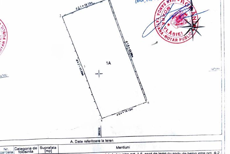 Teren Intravilan Stradal | Caciulati | Laguna Verde | 841mp | Deschidere 19m - Schiță 4