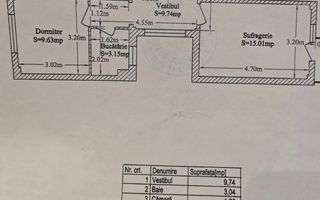 Apartament 2 camere decomandat Raul Doamnei, Drumul Taberei - Schiță 7