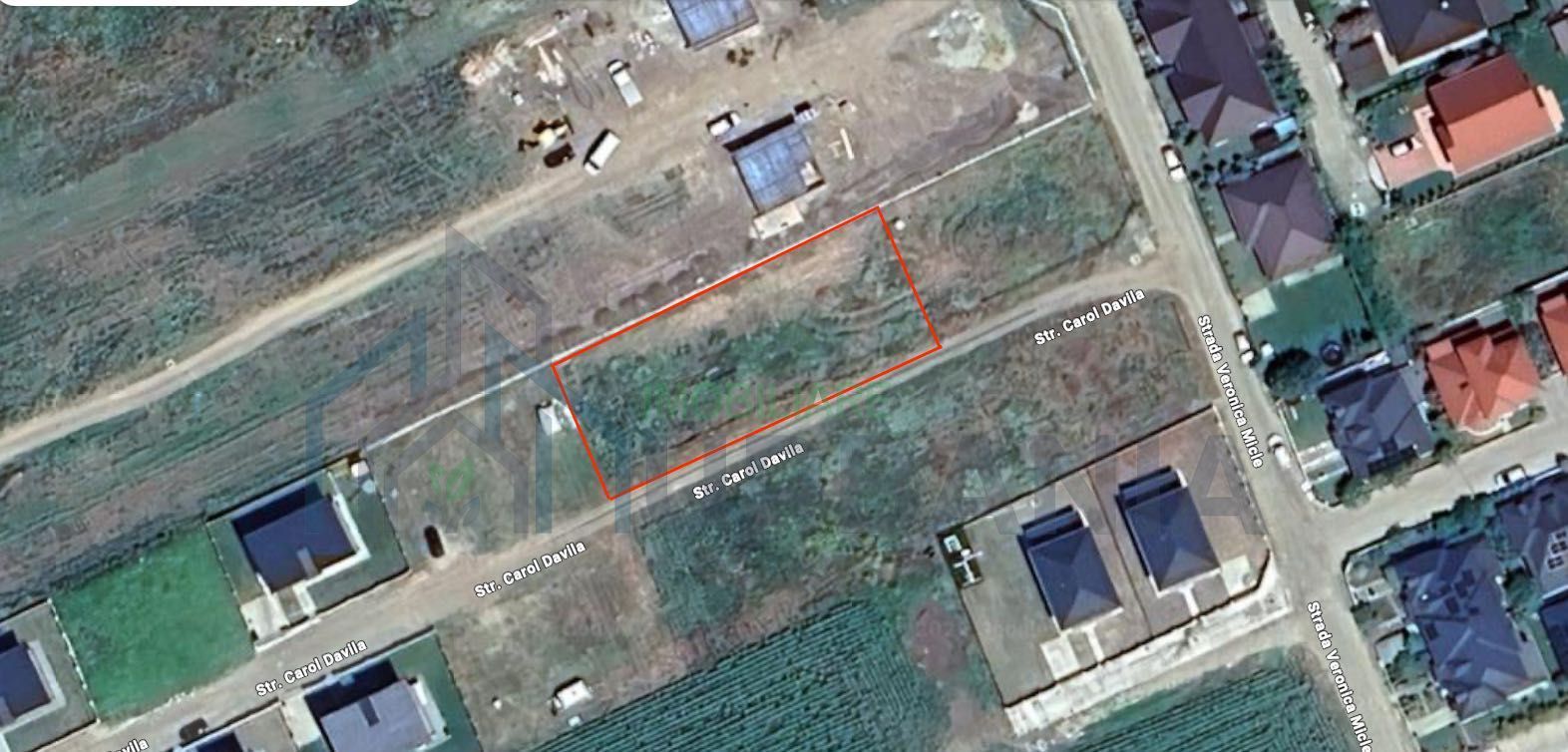 Teren intravilan 1001 mp, strada Veronica Micle, Miroslava – autorizație de construire inclusă - Poză 1