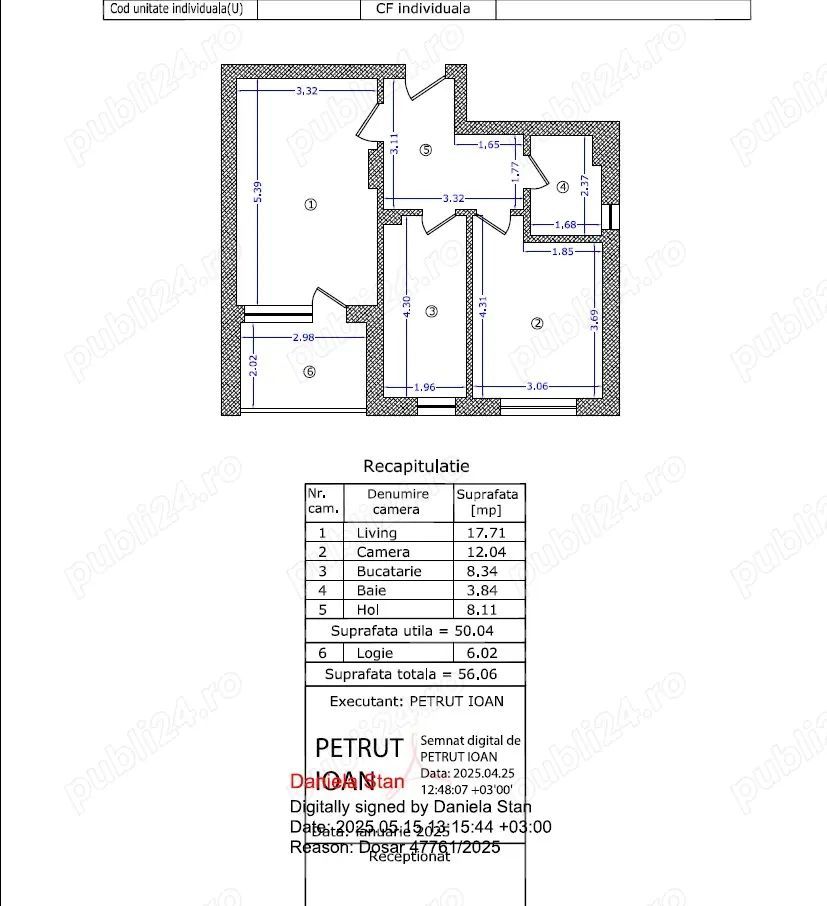 Vand 2 camere 57 mp etaj 6 din 7 - Poză 1