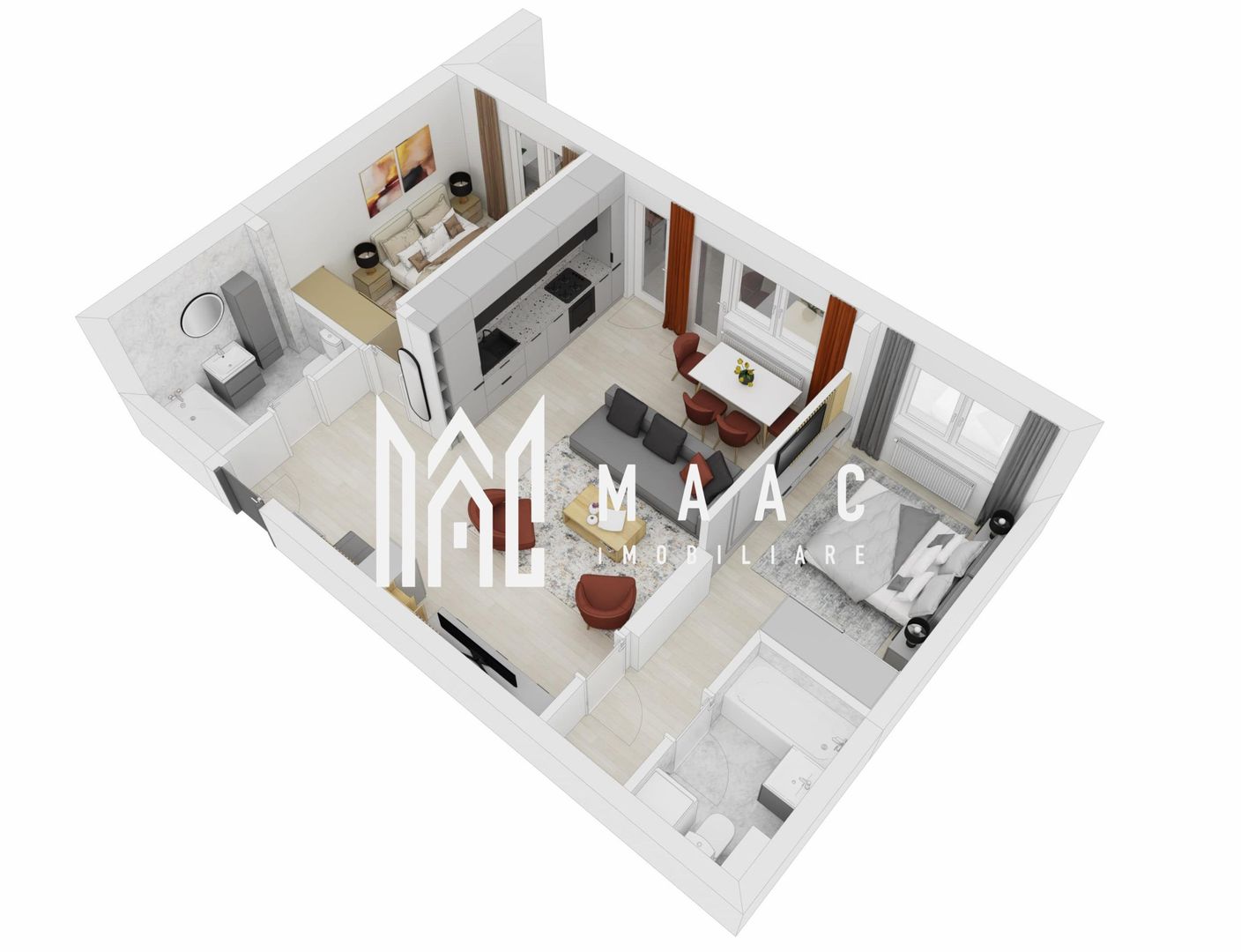 Apartament 3 camere I 64 mp I Sibiu I Doamna Stanca I 2 băi I balcon 10 mp - Poză 5