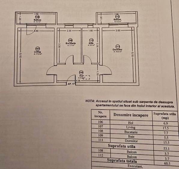 Apartament 2 camere Giroc - Schiță 14
