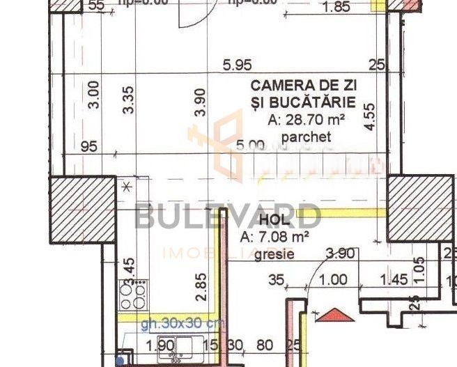Apartament tip studio de inchiriere in bloc nou! - Schiță 13