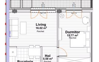 Apartament 2 camere decomandat si terasa de 19 mp, bloc nou, Marasti - Poză 5