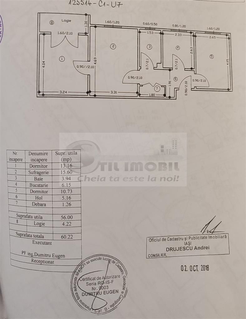 Apartament 3 cam semidecomandat parter Tudor Vladimirescu-100.000 euro - Poză 12