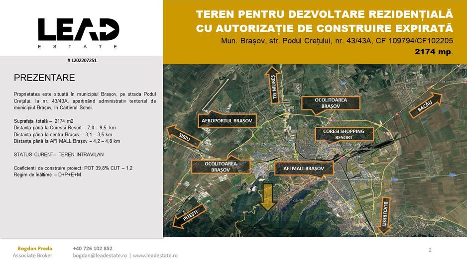 TEREN PENTRU DEZVOLTARE REZIDENȚIALĂ DE LUX CU AUTORIZAȚIE EXPIRATĂ - Poză 2