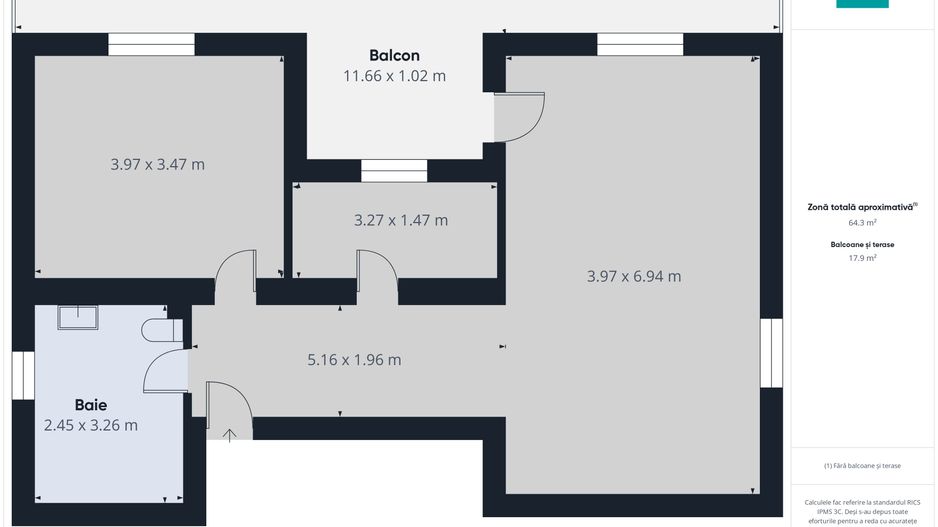 Apartament cu 2 camere, terasă generoasă – Moșnița - Poză 22