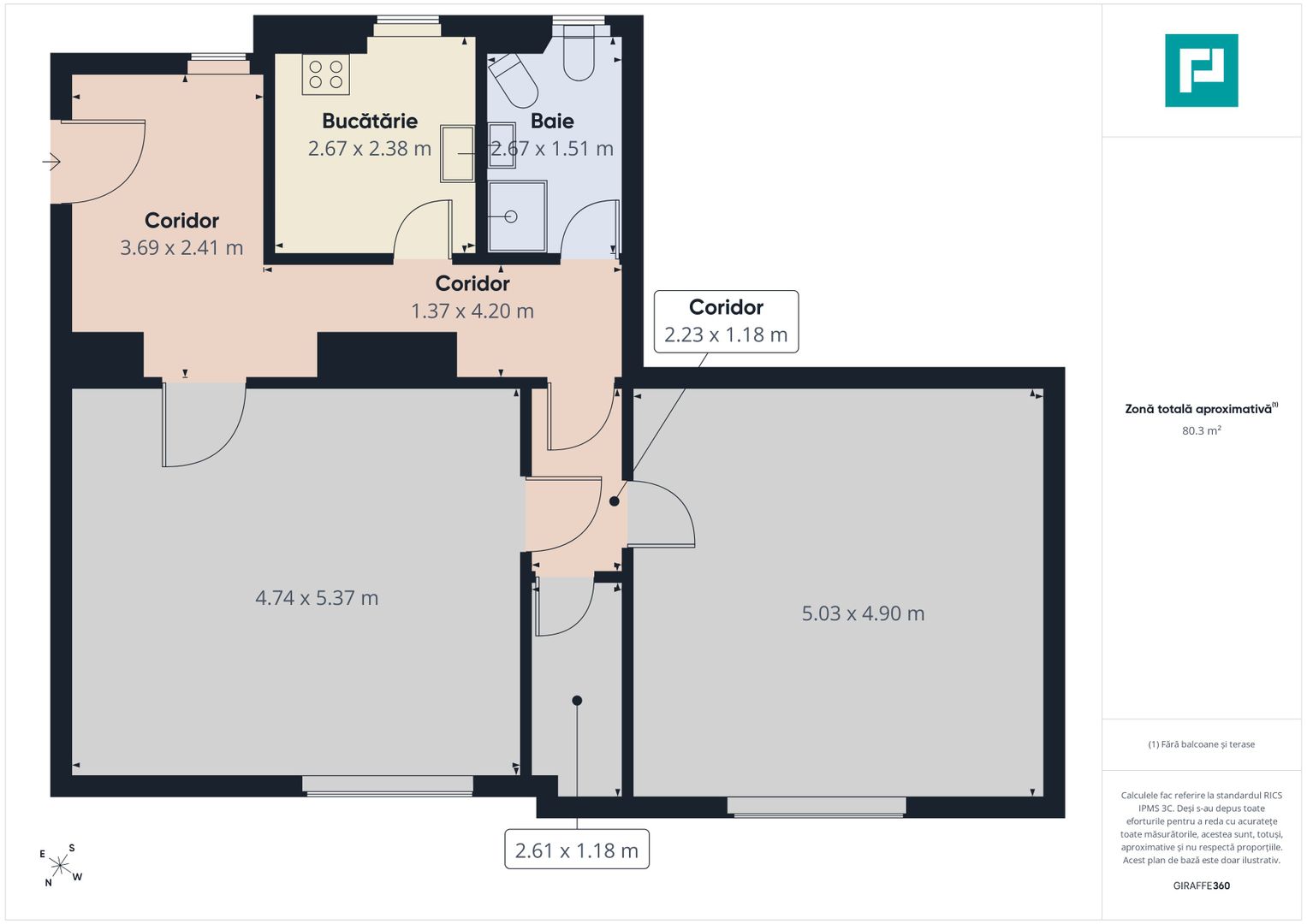 Apartament de închiriat cu 2 camere central, Arad - Poză 7