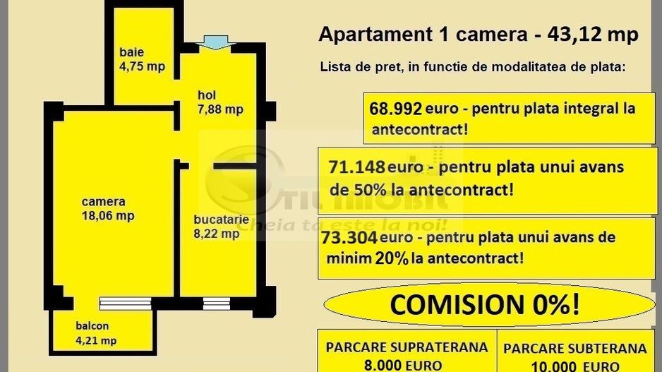Apartament decomandat de vanzare in Iasi, Galata, 43,12 mp, bloc nou - Poză 2