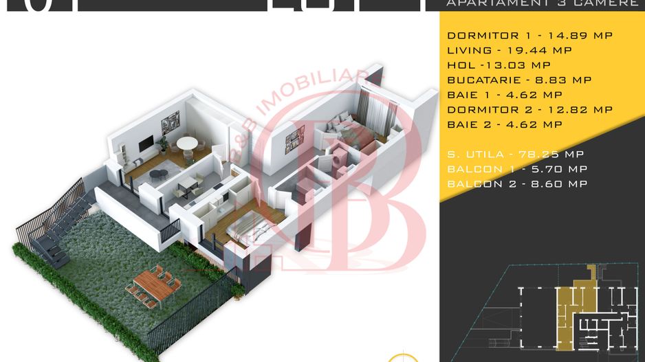 3 camere cu gradina Titan Pallady  Metrou Nicolae Teclu - Schiță 6