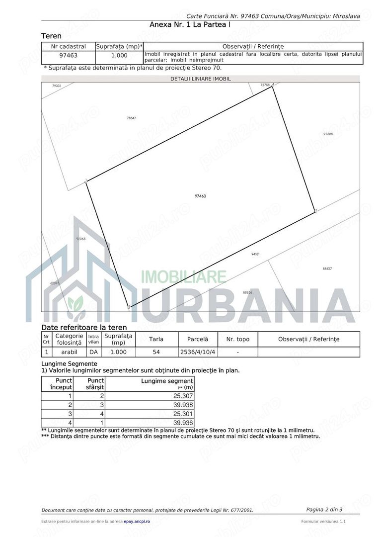 Teren intravilan 1000 mp, sat Miroslava, str. Marin Preda - Poză 4