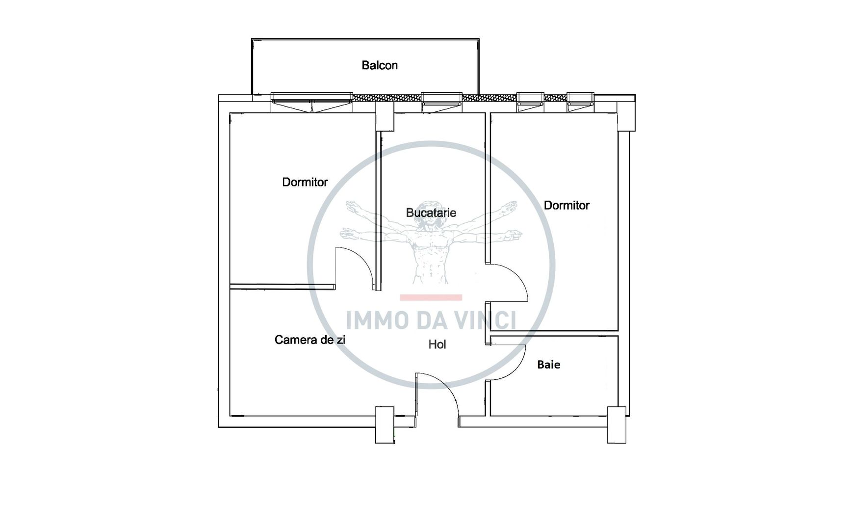 Apartament 3 camere Zona Marasti | Arte Plastice | Iulius Mall - Schiță 11