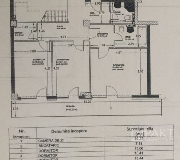 Penthouse pe doua niveluri cu 5 camere in cartierul Buna Ziua! - Schiță 15