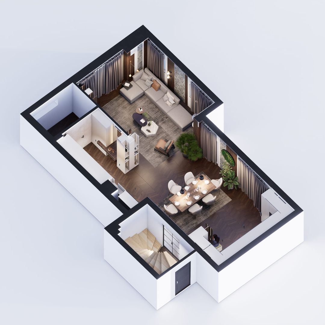 Apartament semifinisat, de Lux, zona semicentrală, 248mp SC, 154mp SU - Poză 2