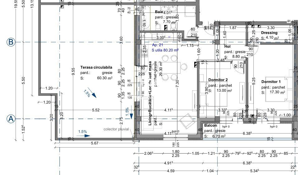 Penthouse, 80 mp utili, Selimbar, Sibiu - Schiță 7
