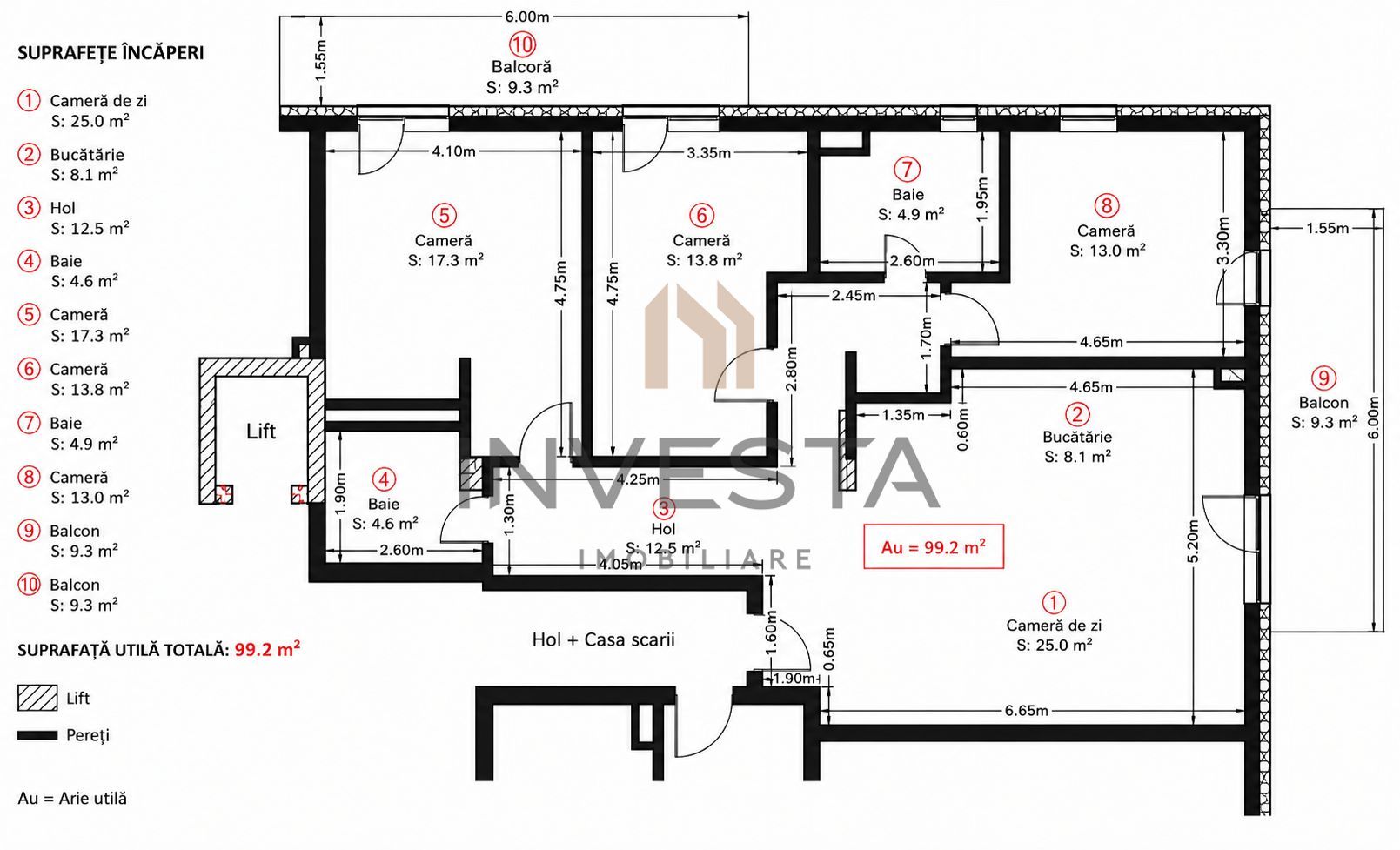 Apartament premium 99 mp cu 2 balcoane si parcare, Borhanci - Schiță 18
