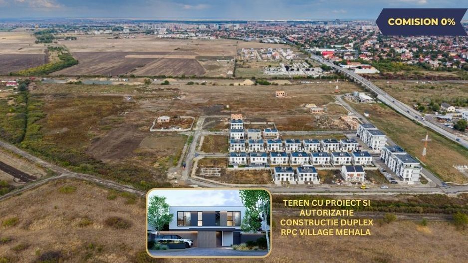 Teren  Mehala - 440 mp, cu autorizatie duplex, strada asfaltata - Poză 11