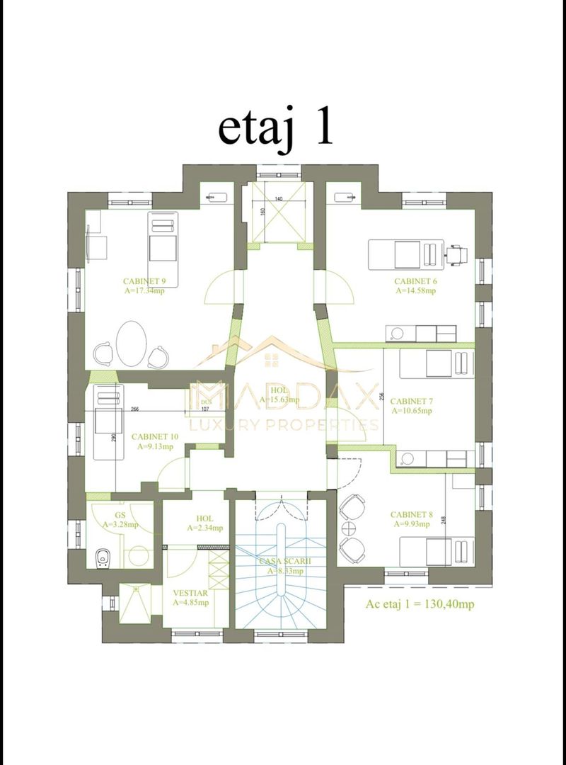 Vila cu 10 camere *540mp* // Zona Titulescu - Schiță 58