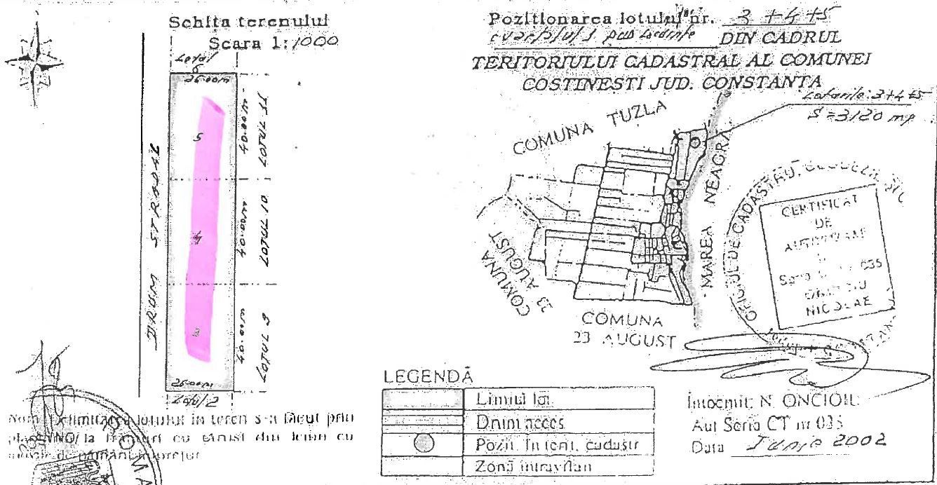 Teren Costinesti zona Nord - Schiță 2
