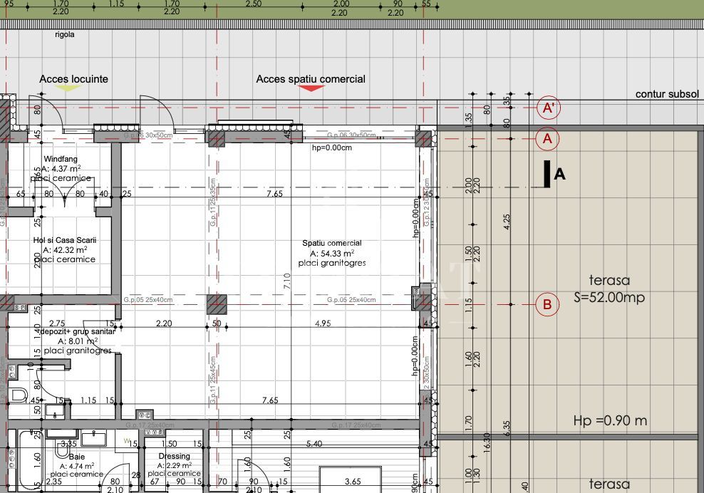 Spațiu comercial cu terasă open space cartier Borhanci - Schiță 9