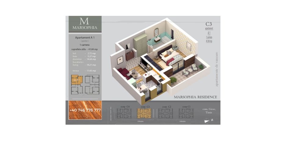 Terasa de 11.65 mp, decomandat, 1 camera 41.84 mp - Parter - Poză 8