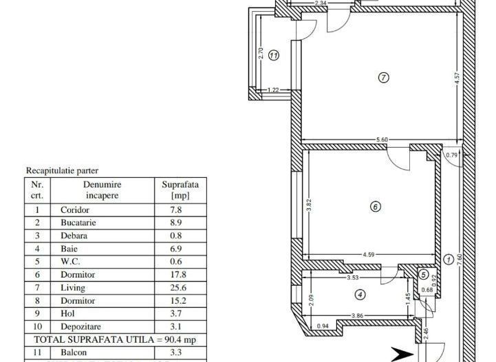 Vila P+1 Piața Muncii , strada Orzari, apartament cu 3 camere la Parer - Poză 20