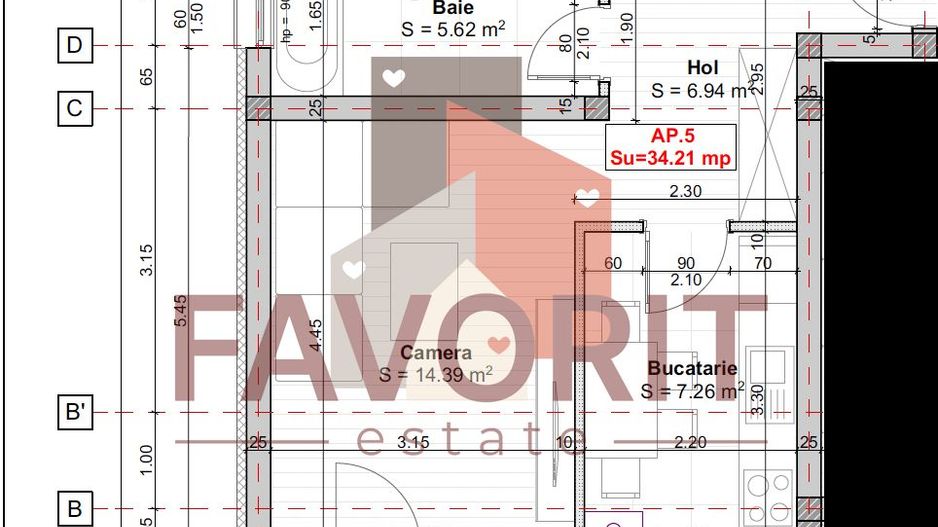 Decomandat. Disponibil imediat. Gradina proprie. Strada asfaltata - Schiță 9