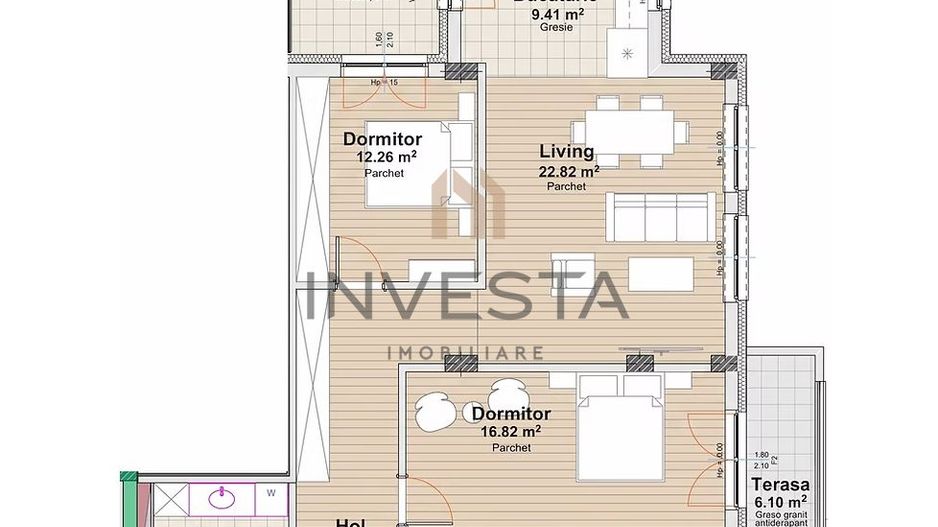 Apartament 3 camere 92.35 mp cu 2 terase, bloc nou, zona Marasti! - Poză 6
