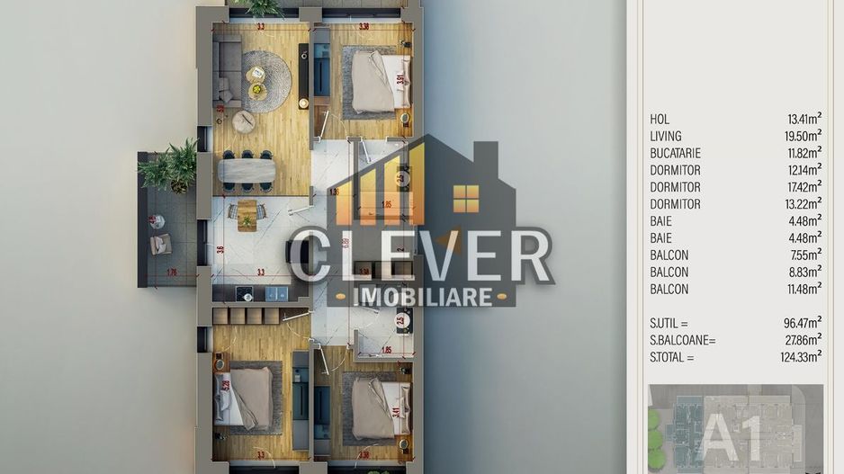 Apartament 4 Camere Incalzire in Pardoseala-Theodor Pallady - Poză 2