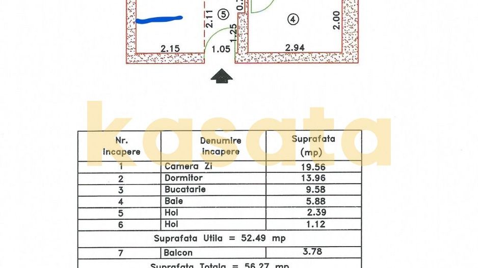 Apartament 2 camere de vânzare | Cosmopolis | parcare | vedere piscină - Schiță 10