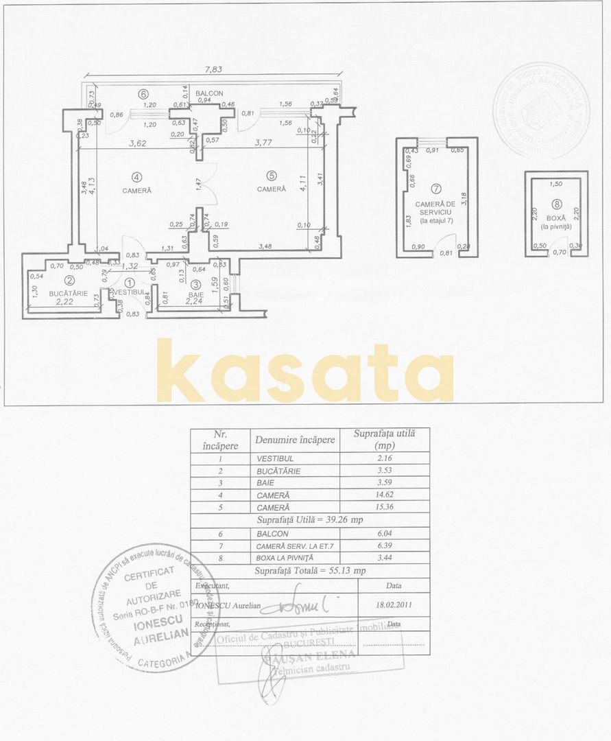 Oportunitate Investiție -2 camere Armenească – Etaj 5/6 + CAMERĂ ANEXĂ - Schiță 10