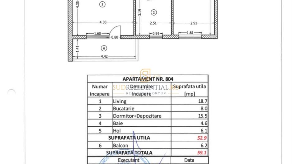 APARTAMENT CU 2 CAMERE DE ÎNCHIRIAT – ȘOS. SĂLAJ, SECTOR 5 - Schiță 9