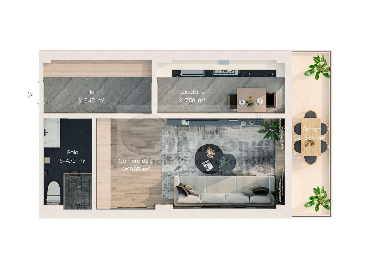 Apartament spațios 1 cameră, 43mp - Finisaje Premium- Valea Lupului - Poză 1