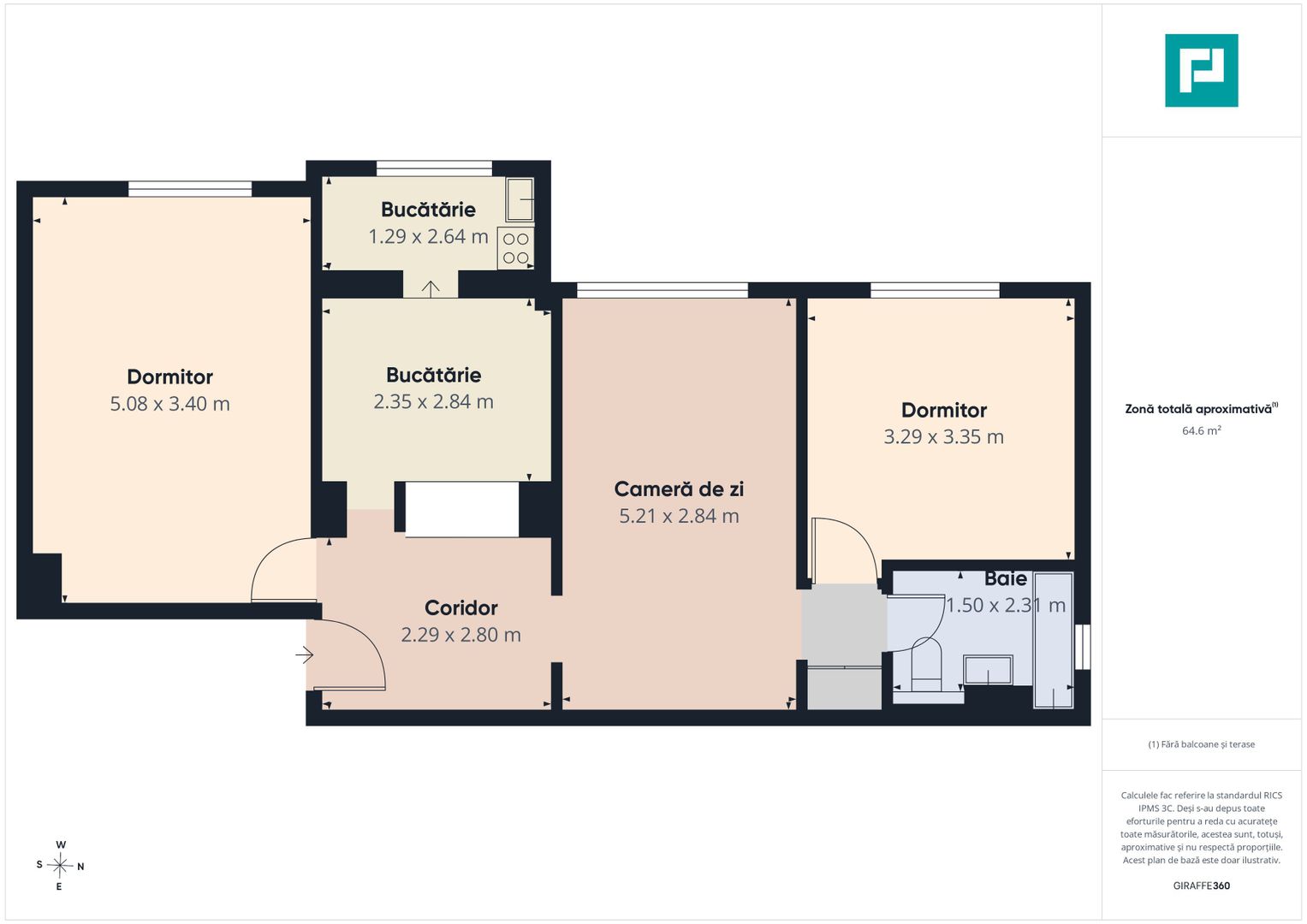 Apartament 3 camere în zona Alfa, Arad - Poză 8