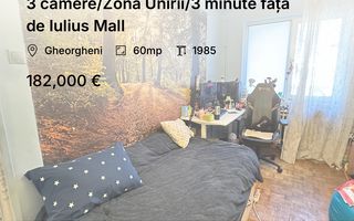 3 camere/Zona Unirii/3 minute față de Iulius Mall - Poză 1