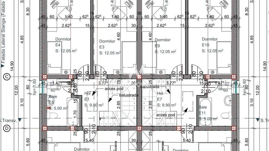 Casa tip duplex,Calea Cisnadiei, SIBIU - Schiță 4