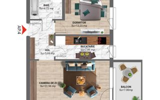 Apartament 2 camere de vanzare - Baneasa - Poză 1