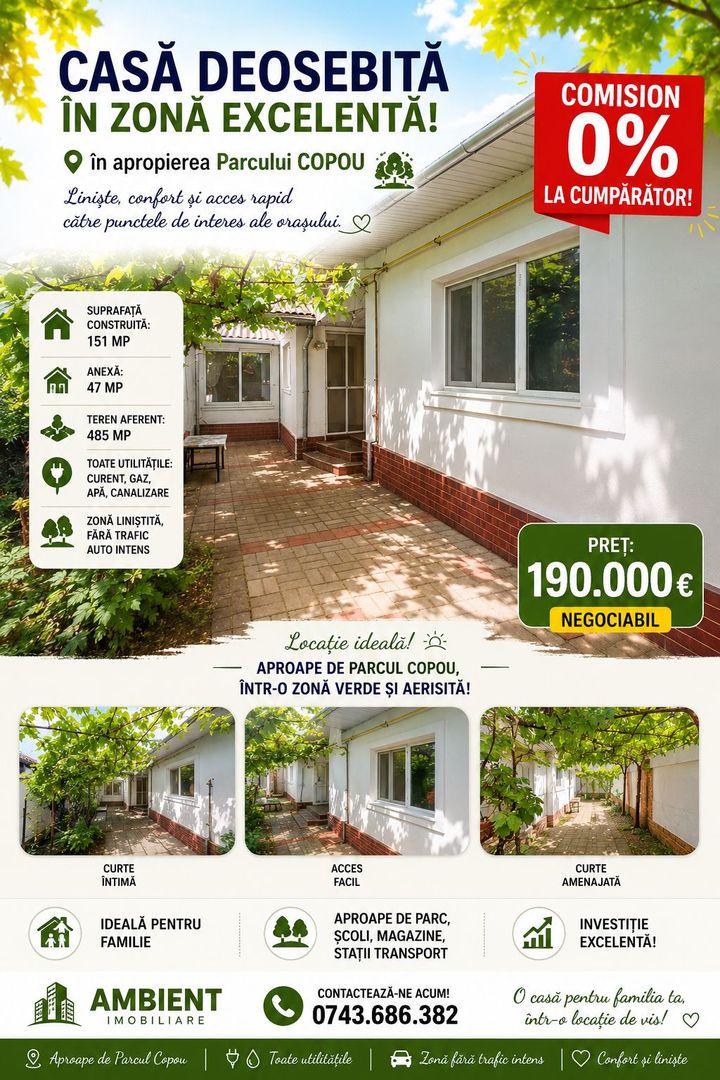 CASA individuala 151 mp și teren 500 mp, VASLUI - zona COPOU; - Poză 1