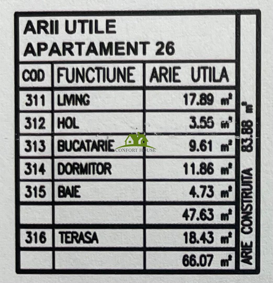 Apartament 2 camere, bloc nou, P+3, Ap.26, Et.3, Bl.3 - CP2440358 - Poză 6