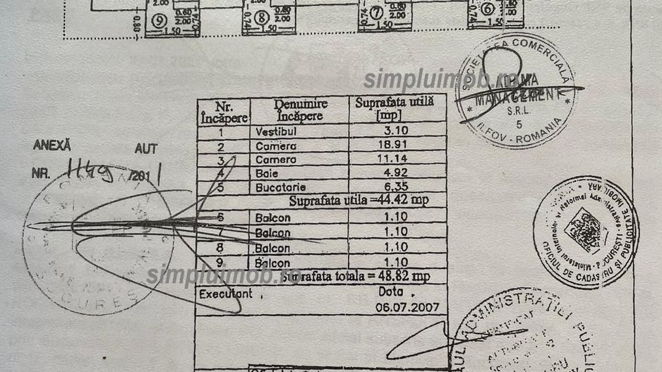 Metrou 1 Decembrie 1918 Apartament 2 Camere Complet Mobilat - Schiță 17