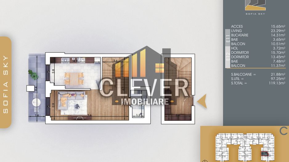 Apartament Duplex 3 camere - Finalizat, Pallady, 700m Metrou Teclu - Poză 3