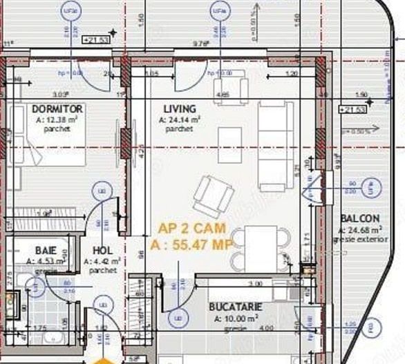 Vând apartament cu 2 camere în Florești – zona Eroilor - Poză 1