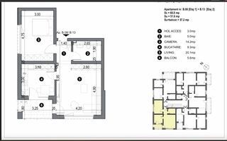 Apartment bloc nou cu lift si loc de parcare inclus - Poză 2