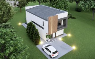 Vila eficienta energetic Tunari, strada publica, POMPA SI PANOURI SOLARE - Poză 2