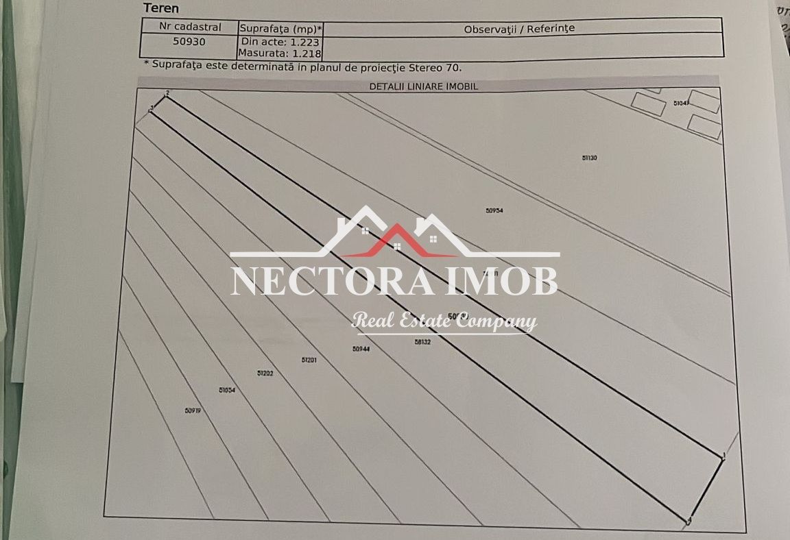 NECTORA IMOB-Exclusivitate Teren Intravilan Saldabagiu de Munte 1223mp - Poză 2