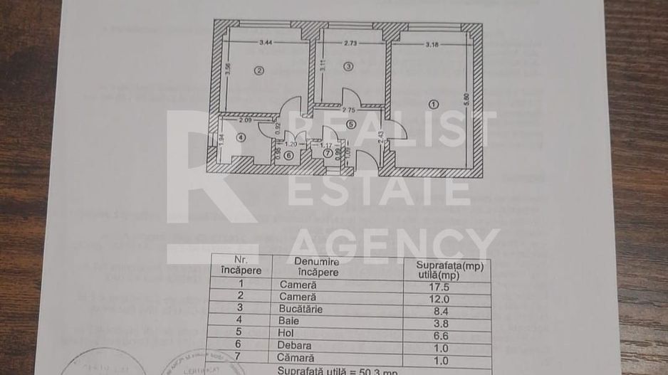Apartament 2 camere, 50 mp utili, 1984,  Arena Nationala, București - Schiță 7