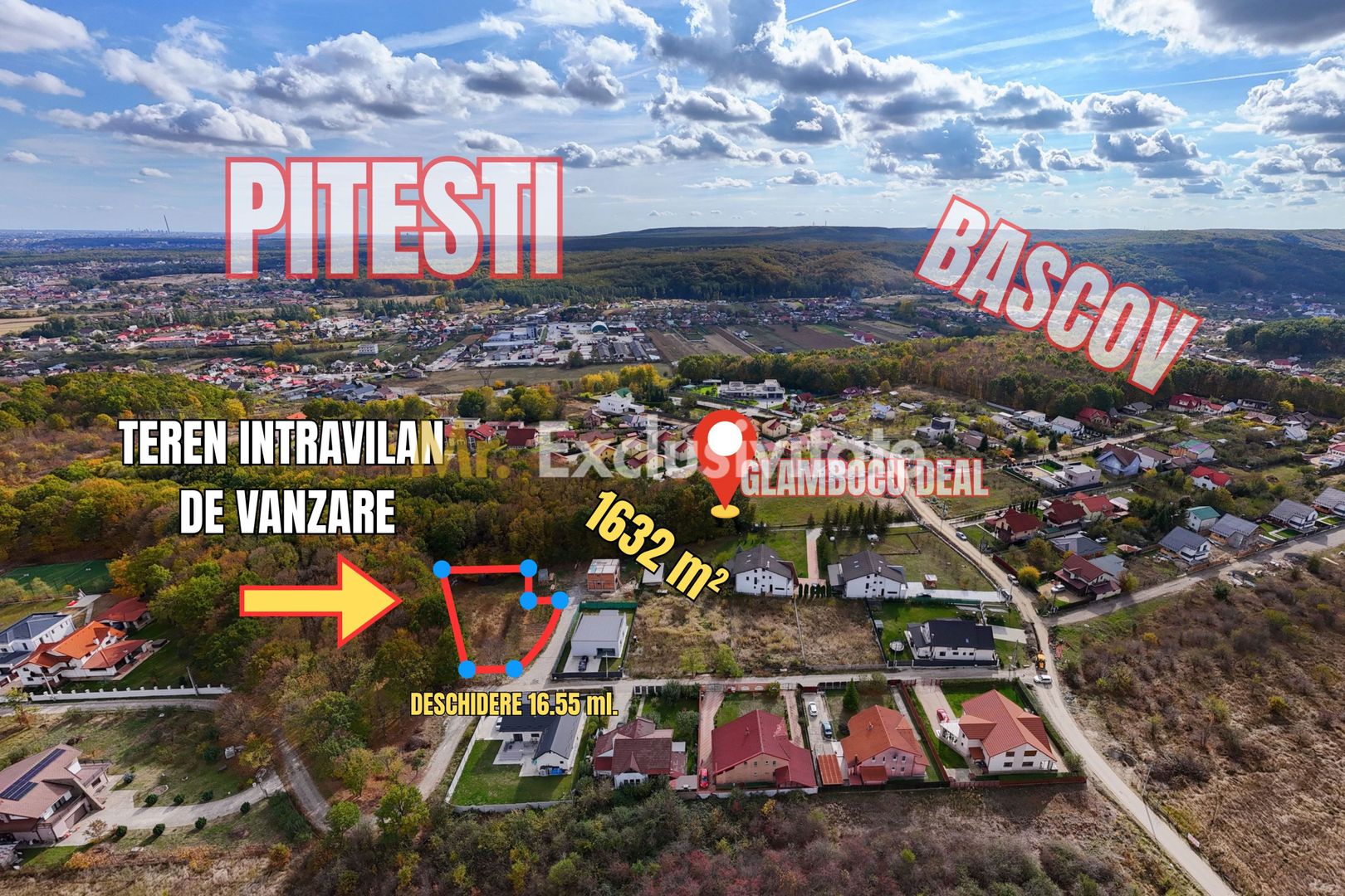 Teren Bascov-Glamboc 400 mp, langa padure,toate utilitatile - Poză 5