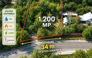 TEREN 1.200 mp în BRODOC - NATURĂ, INTIMITATE ȘI ACCES DIRECT LA ASFALT; - Poză 1