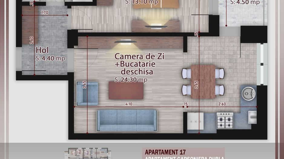 2 camere -proiect nou - Metrou Nicolae Teclu - Schiță 10